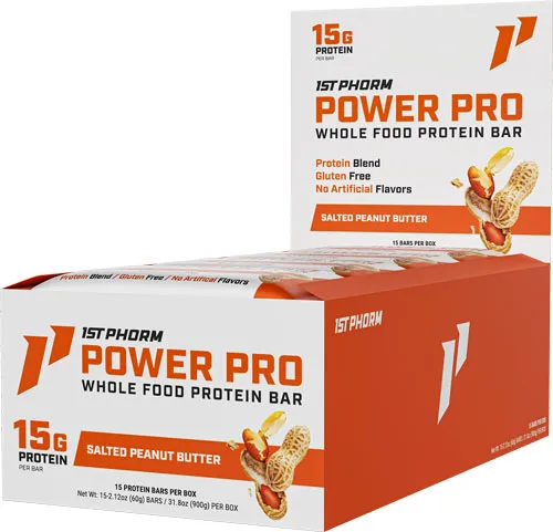 1ST PHORM Power Pro Bar Salted Peanut Butter 12 Pack - View 2