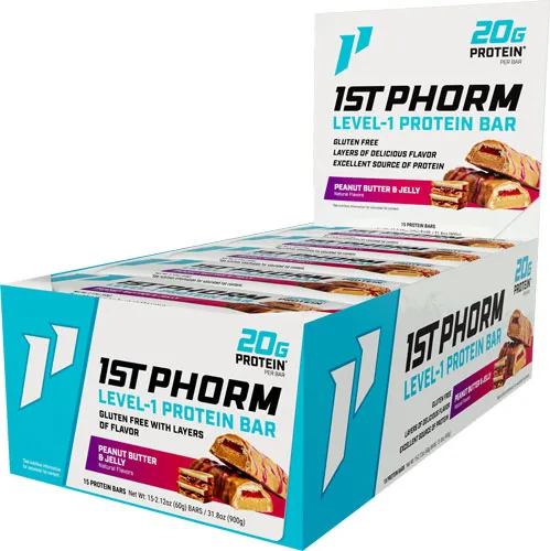 1ST PHORM Level 1 Bar Peanut Butter Jelly 15 Count - View 2