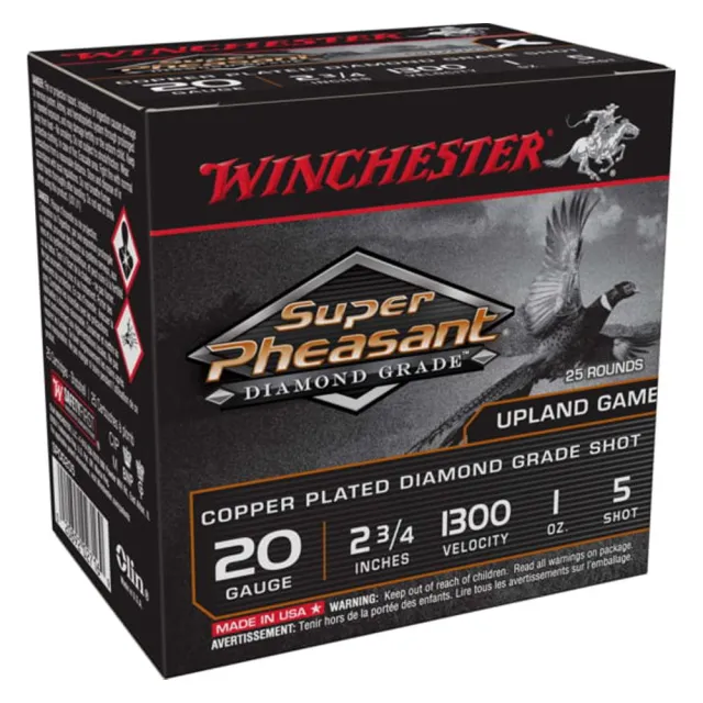 Winchester Ammo SPDG205 Super Pheasant Diamond Grade 20 Gauge 2.75" 1 oz 1300 fps 5 Shot 25 Bx/10 Cs - View 2