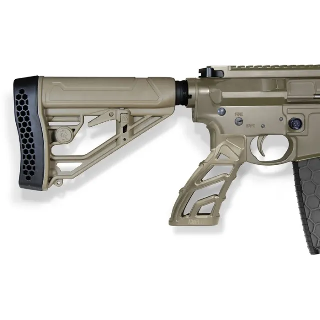 Adaptive Tactical AT022012E AR-15/AR-10 M4-Style Stock FDE Mil-Spec - View 3