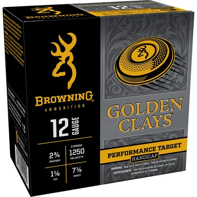 Browning Ammo BGC12HA7 Golden Clays 12Gauge 2.75" 1 1/8oz 7.5Shot 25 Per Box/10 Case - View 2