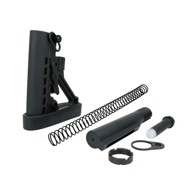 TacFire MAR050B Mil-Spec AR-15 Buffer Tube Kit Black Matte 6-Position - View 2