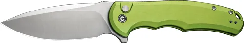 CIVIVI C18026E3 Praxis 3.75" Lime Green Aluminum/Satin Button Knife - View 2
