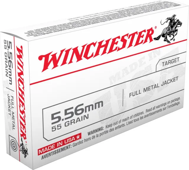 Winchester WM193K 5.56 NATO 55 gr FMJ 20 Rounds Brass Casing - View 2