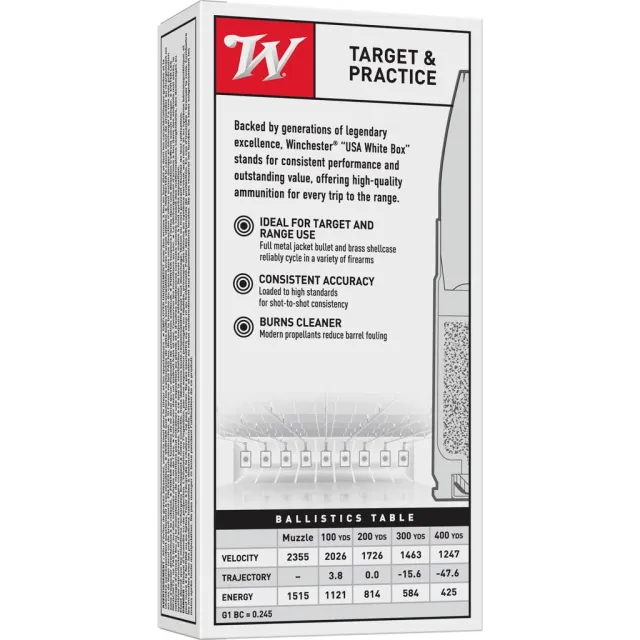 Winchester Q3174 7.62x39mm 123 Grain Full Metal Jacket 20 Rounds - View 2