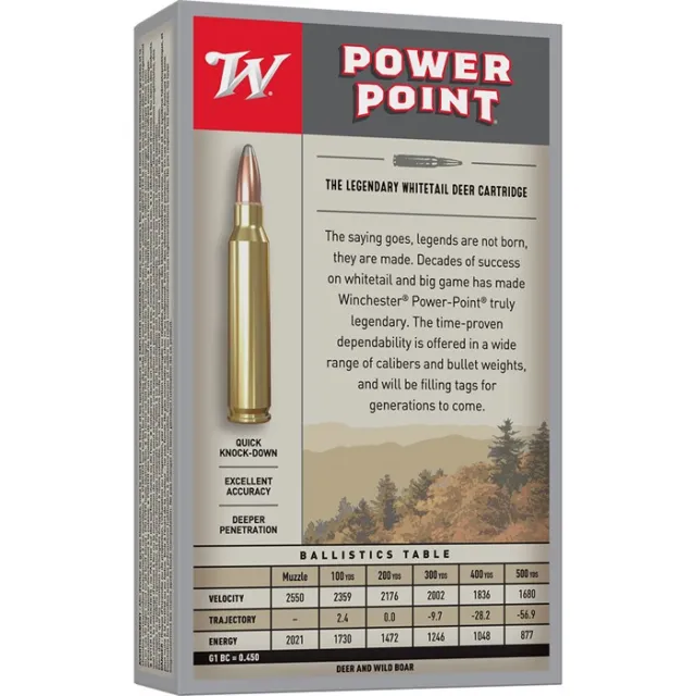 Winchester 6.5x55 Swedish 140gr Power Point Ammo 20 Rnd Box - View 3