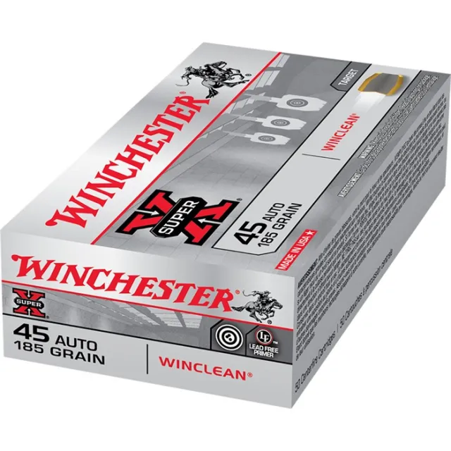 Winchester Ammo WC451 Super X Target 45 ACP 185 gr Winclean Brass Enclosed Base 50 Per Box/ 10 Cs - View 3