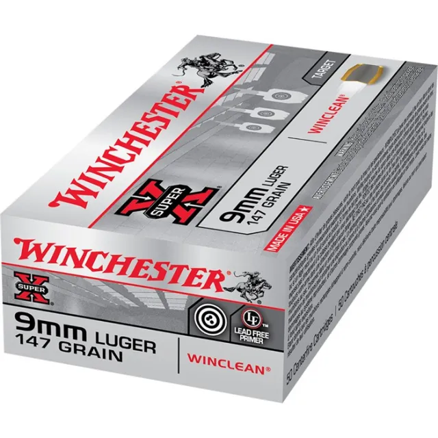 Winchester Ammo WC93 Super X Target 9mm Luger 147 gr Winclean Brass Enclosed Base 50 Per Box/ 10 Cs - View 2