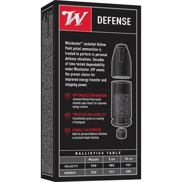 Winchester Ammo USA9JHP2 Defense 9mm Luger 147 gr JHP 50 Per Box/ 10 Cs - View 2