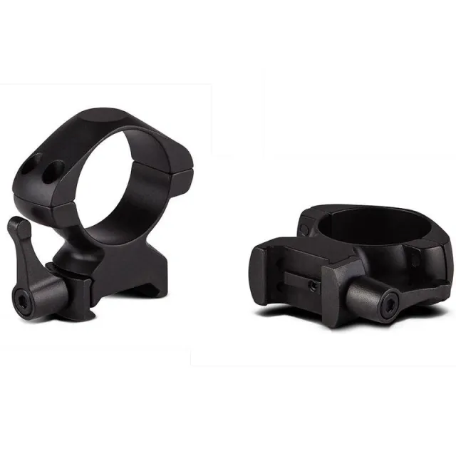 Konus 7407 Steel Rings Matte Black 1" Quick Release Medium 0 MOA - View 2