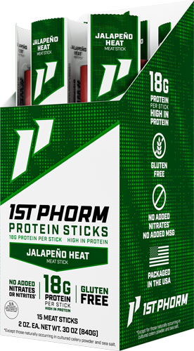 1st Phorm Protein Beef Sticks Jalapeno Heat 15-Count - View 2