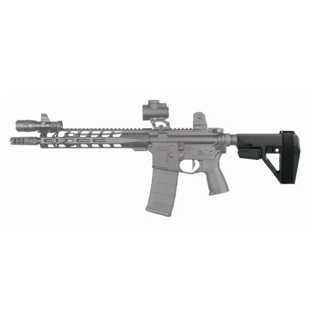 SBA5 Pistol Stabilizing Brace 5-Position Adjustable, Ambidextrous QD, US Made - Black - View 2
