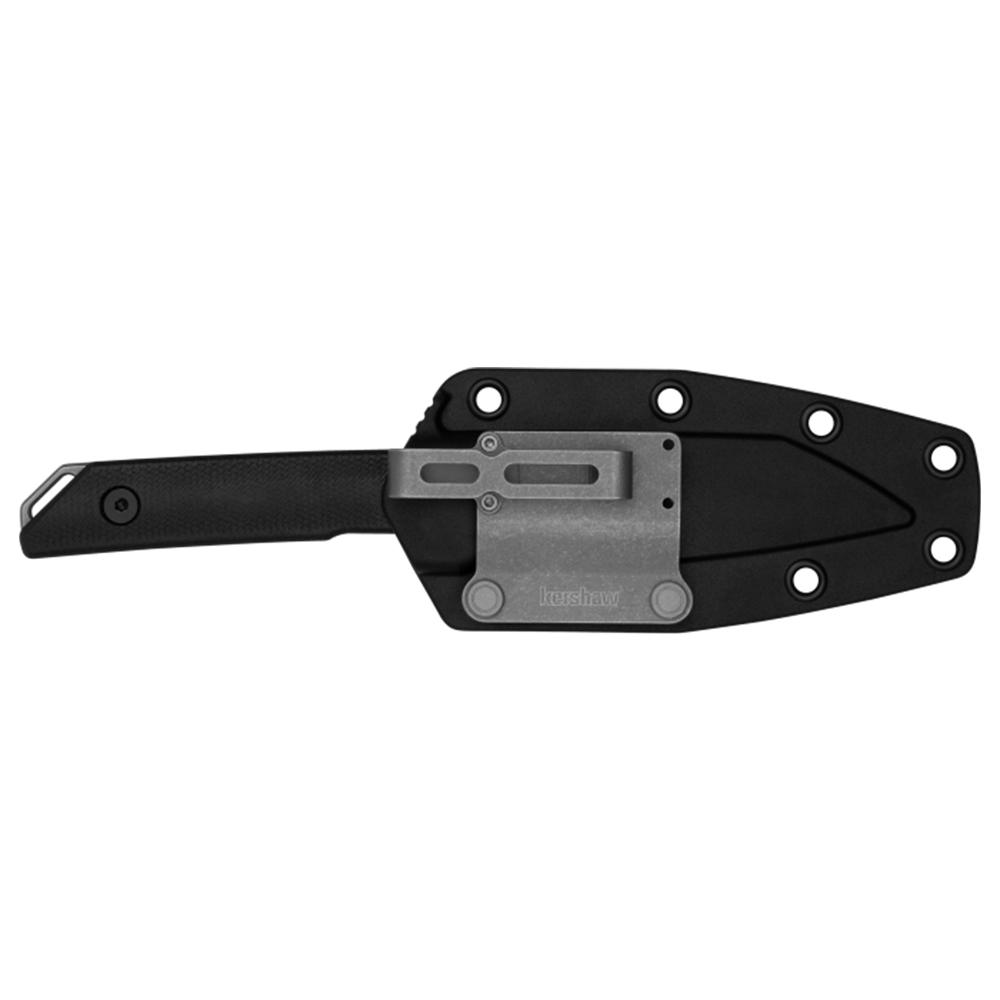 Kershaw Mini Iridium Fixed Blade 3.1 In Reverse Tanto Plain Edge Black - View 2
