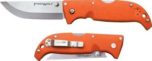 Cold Steel CS20NPJ Finn Wolf 3.5" AUS-8A Blade Orange Handle Knife - View 2