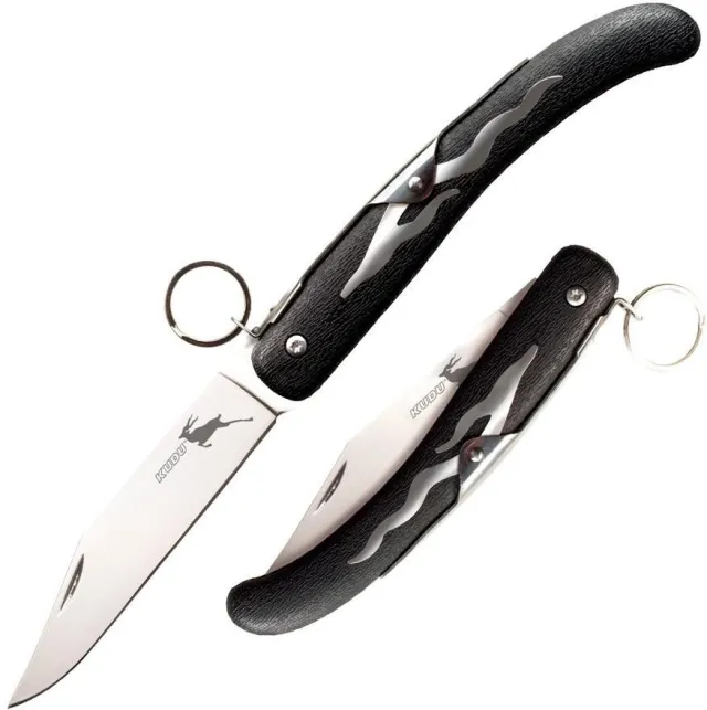 Cold Steel Kudu Folding Knife 4.25in 5Cr15MoV Clip Point Black Zytel - View 2