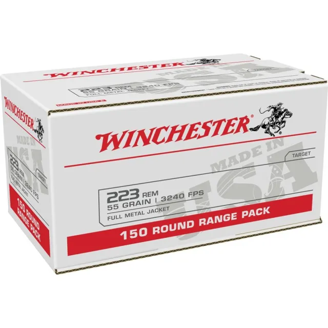 Winchester USA .223 Remington 55 Grain FMJ 150rd Case Rifle Ammo (USA223L1) - View 2