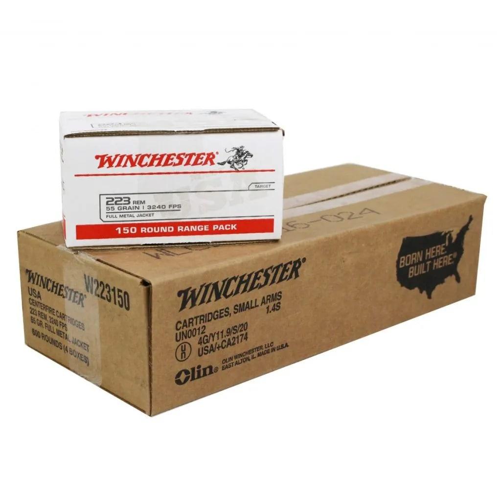 Winchester USA .223 Remington 55gr Full Metal Jacket 600rd Case - View 2