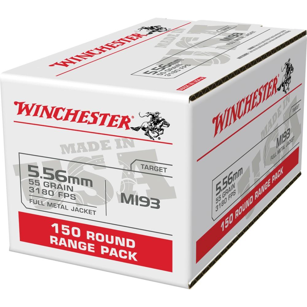 Winchester Ammo WM193150 USA 5.56x45mm NATO 55 gr 3270 fps Full Metal Jacket (FMJ) 150 Bx/4 Cs - View 2