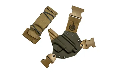 Gunfighters Inc KN-HELLCAT-040221 Kydex Chest Holster Coyote Brown RH - View 2