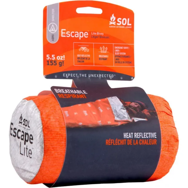SOL 01401227 Escape Lite Bivvy, Waterproof, Orange, 82"x32", 5.5 oz - View 2