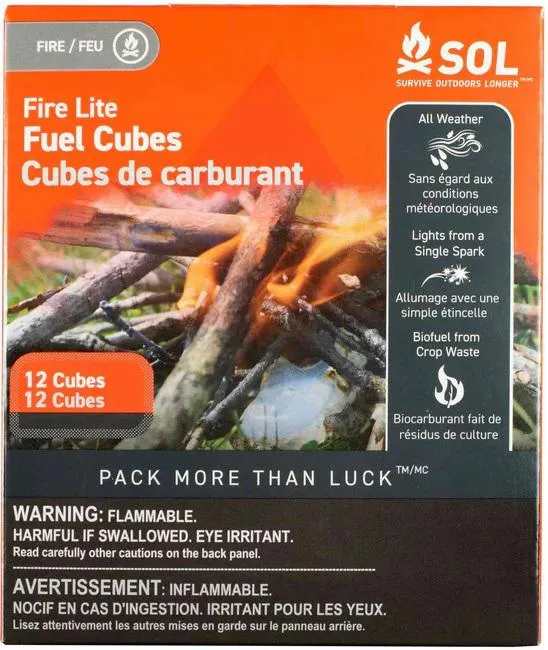 Survive Outdoors Longer 01401239 Fire Lite Fuel Cubes 4 Packs of 12 Cubes - View 2
