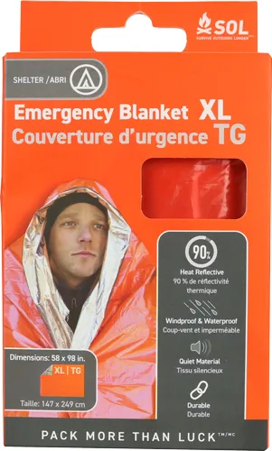 AMK Survive Outdoors Longer SOL Survival Blanket 2 Person Orange - View 2