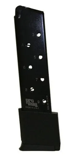 ProMag Extended 10-Round .45 ACP 1911 Government Model Magazine, Heat-Treated Steel, Blue Finish, DuPont Zytel Polymer Base, USA Made - View 2