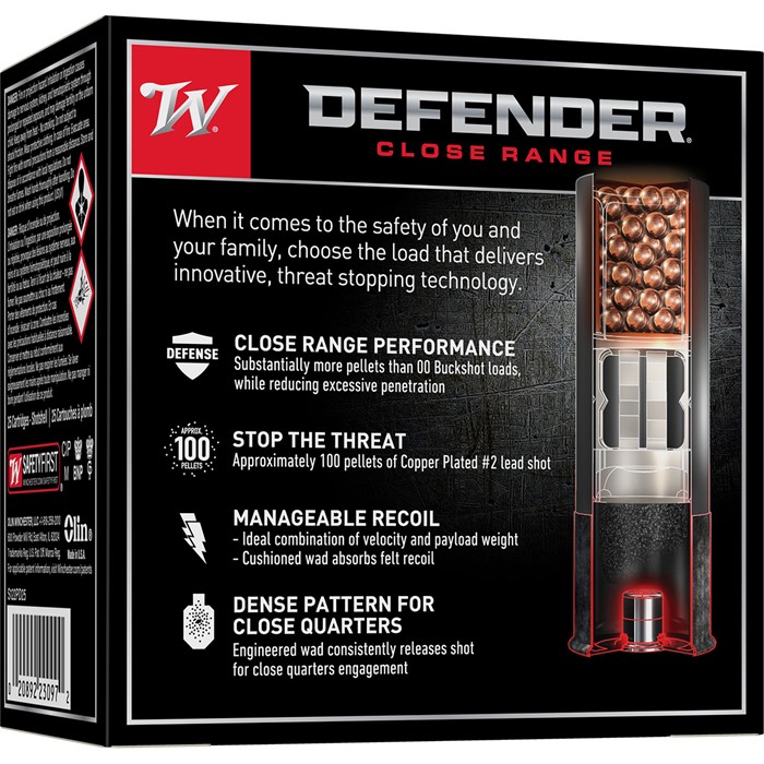 Winchester Defender 12 GA 2.75 In 1 1/8 oz #2 Shot 25/Box - View 5