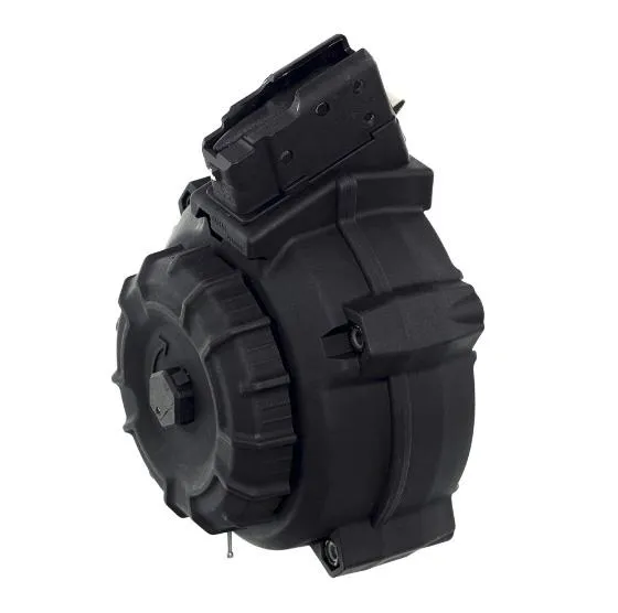 ProMag DRMA9 AK-47 Drum Magazine, 50-Round Capacity, 7.62x39mm, Durable Black Polymer, USA Made - View 2