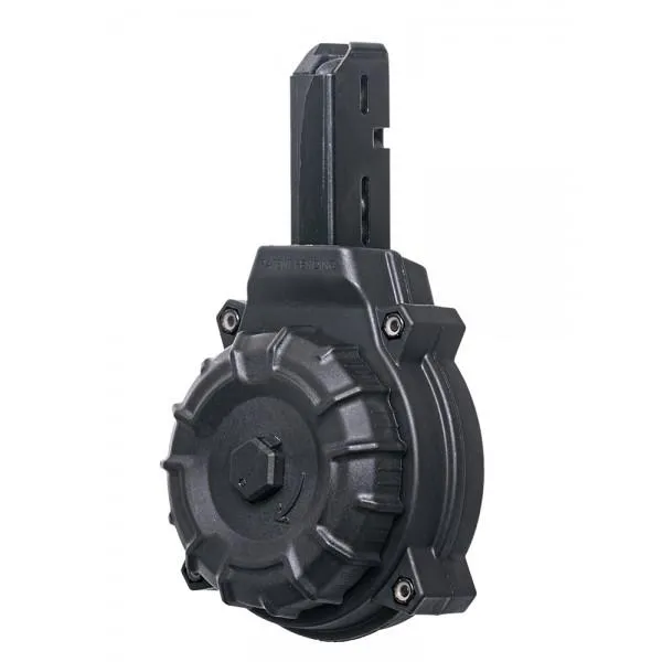 ProMag DRMA10 9mm Luger 50-Round Drum Magazine, Black Polymer, AR-15 Colt Carbine/SMG, USA-Made - View 2