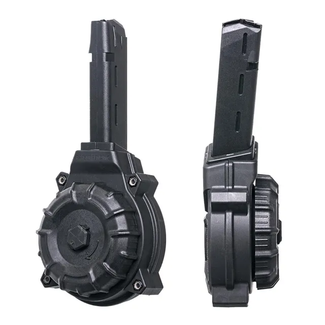 ProMag DRMA11 Black Polymer Drum, 50-Round Capacity, Glock 17/19 9MM, High-Quality, Reliable Feeding - View 2