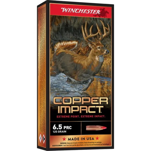 Winchester Ammo X65PCLF Copper Impact 6.5 PRC 125 gr Copper Extreme Point Lead-Free 20 Per Box/ 10 Cs - View 2