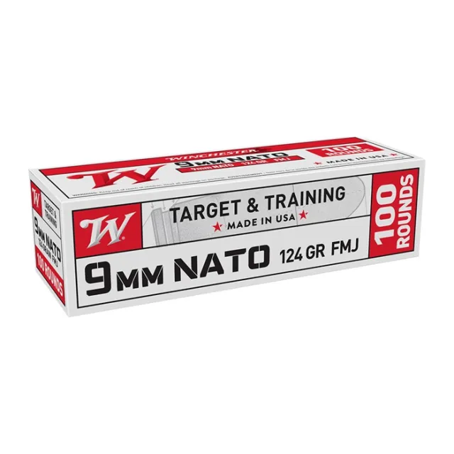 Winchester USA White Box 9mm NATO 124 gr FMJ Ammunition - View 2