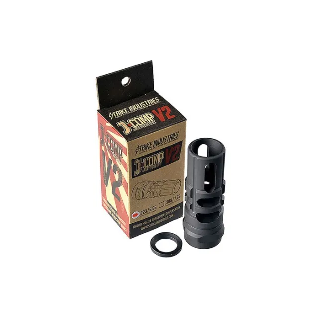 Strike Industries JCOMP2AK JComp Gen 2 Black Steel 7.62mm 14x1 LH Threads - View 2