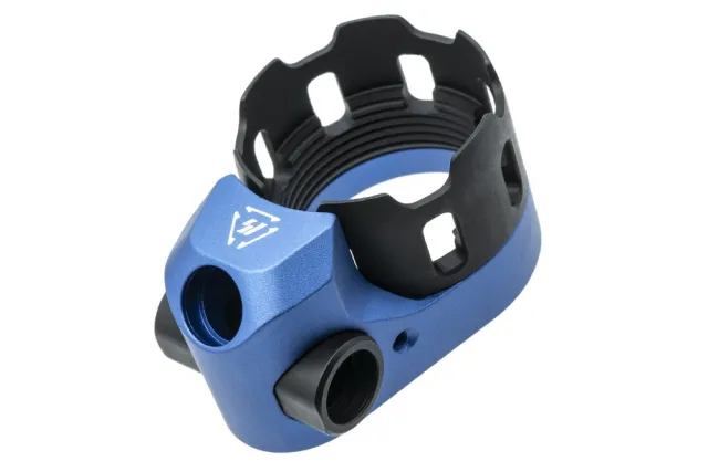 Strike Industries Tribus Blue Anodized Castle Nut & End Plate Set - View 2
