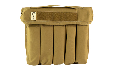 Cole-TAC CD102 Can Caddy, 500D Nylon, Coyote Brown, 5 Slots - View 2