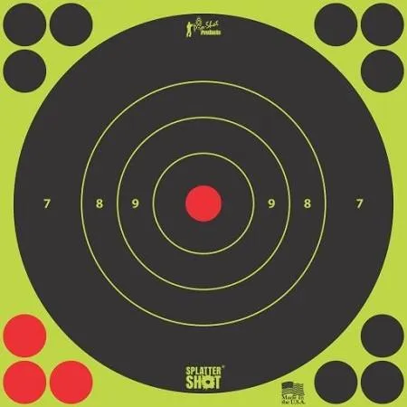 Pro-Shot Splatter Shot 8" Green Bullseye Target 6-Pack 8B-GREEN-6PK - View 2