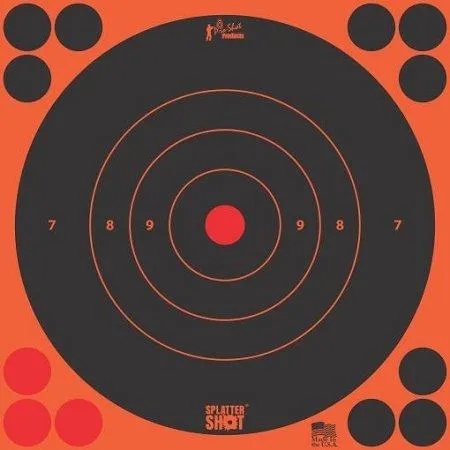 Pro-Shot Splatter Shot 12 Orange Bullseye Target 5/ct - View 2