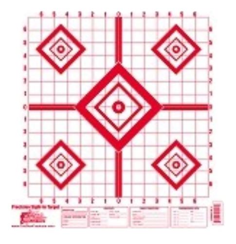 ProShot 16 X 16IN RED DIAMOND PRECISION SIGHT-IN TARGET 10 PACK SI-1-10PK - View 2