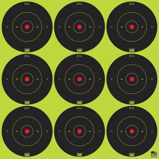 Pro-Shot 2 SplatterShot Green Bullseye Targets Peel and Stick 108/ct - View 2