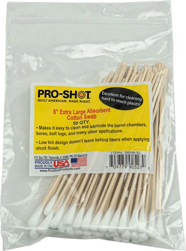 Pro-Shot SWAB-XL Absorbent Cotton Tip Swabs 6 In 50 Pack - View 2
