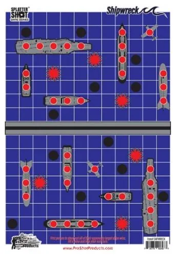 ProShot SPLATTER SHOT GAME SERIES 12IN X 18IN SHIPWRECK HEAVY TAG PAPER TARGET - 8 PACK GS-SHIP-8PK - View 2