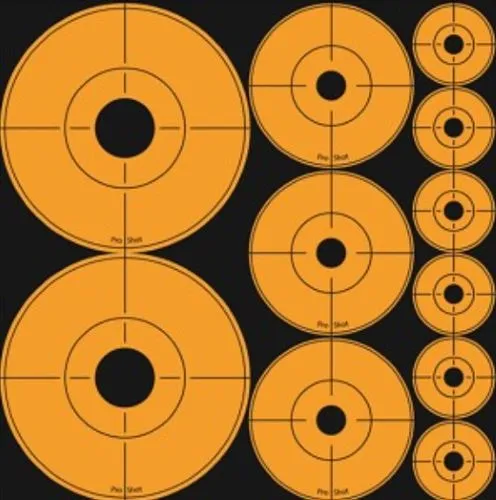 Pro-Shot ASSORTEDDOT Peel & Stick Target Dots Black/Orange 10 Pack - View 2