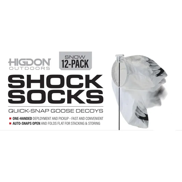 Higdon Outdoors Snow Shock Socks Goose Decoys 12/ct 73311 - View 2