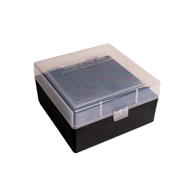 Berry's 009 Ammo Box .243/6.5/.308 Black with Clear Lid 100/ct - View 2