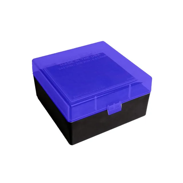 Berry's 009 Ammo Box .243/6.5/.308 Black with Blue Lid 100/ct - View 2