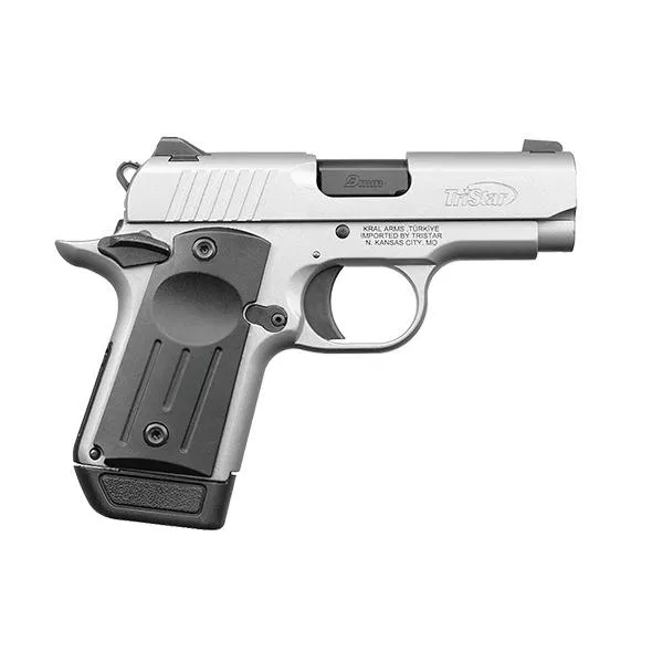 TriStar 85704 Protoge X 9MM Pistol 7+1 Silver Black Grips 3-Dot Sights - View 2
