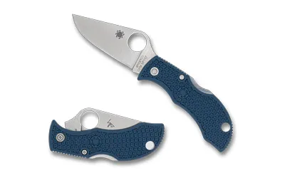 Spyderco Manbug MPCBL 1.96" Satin CPM SPY27 Cobalt Blue FRN Handle - View 2