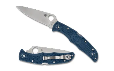 Spyderco C10PCBL Endura 4 SPY27 3.8" Satin Blade Cobalt Blue Handle - View 2