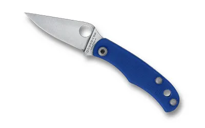 Spyderco C133GBLP Bug Blue G-10 Knife - View 2
